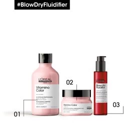 L’Oréal Professionnel Serie Expert Blow-dry Fluidifier -Hair Chic Soldes loreal professionnel serie expert blow dry fluidifier creme nourrissante et thermo protectrice pour une fixation naturelle 2